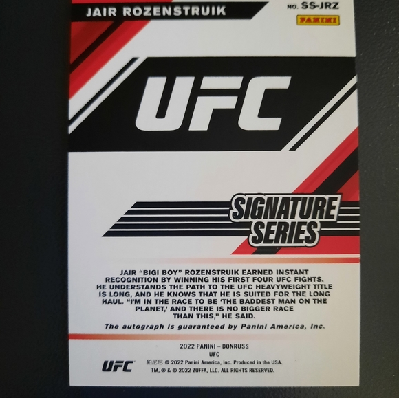UfC trading Card - Picture 3 of 3
